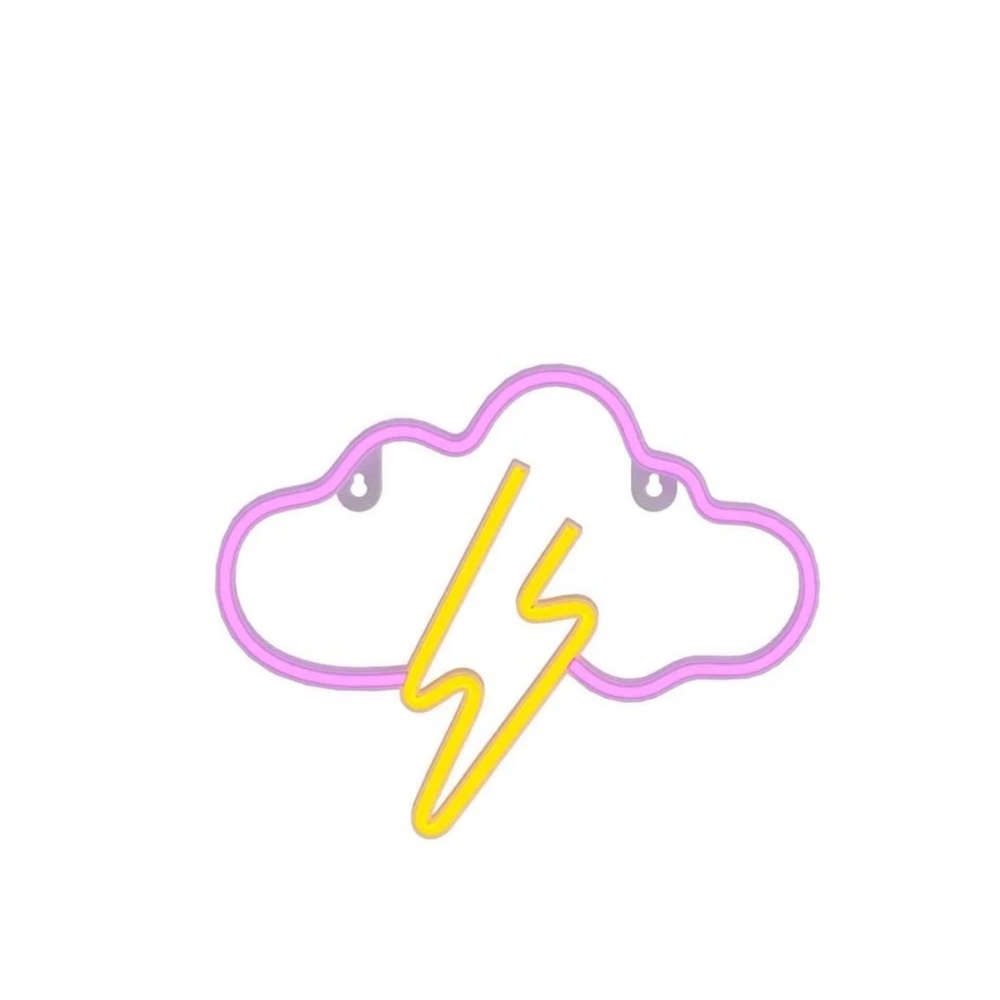 Amazon Cloud and Lightning LED light - Pink and Yellow
